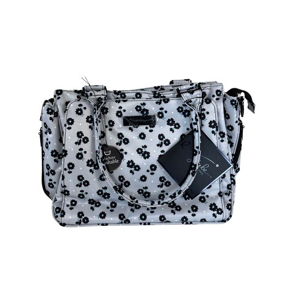 JuJuBe Diaper Bag, Be Classy, 15FB01X, Black Beauty, Floral / Blue, New w/ Tags - Picture 5 of 11